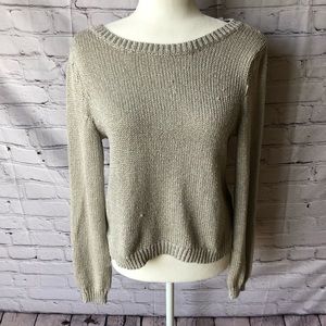H&M Sweater Silver Sparkle Glitter Special Occasion Business Casual